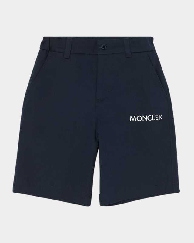 Boy's Contrast Logo-Print Shorts, Size 4-6
